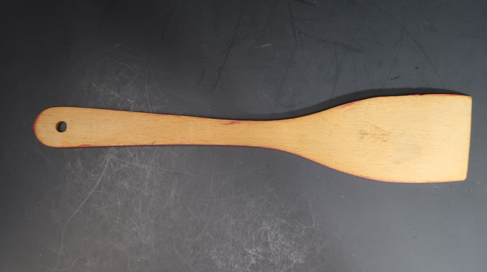 Vintage Hand Painted Wooden Spatula Farmhouse Decor Americana Folk Art Signed