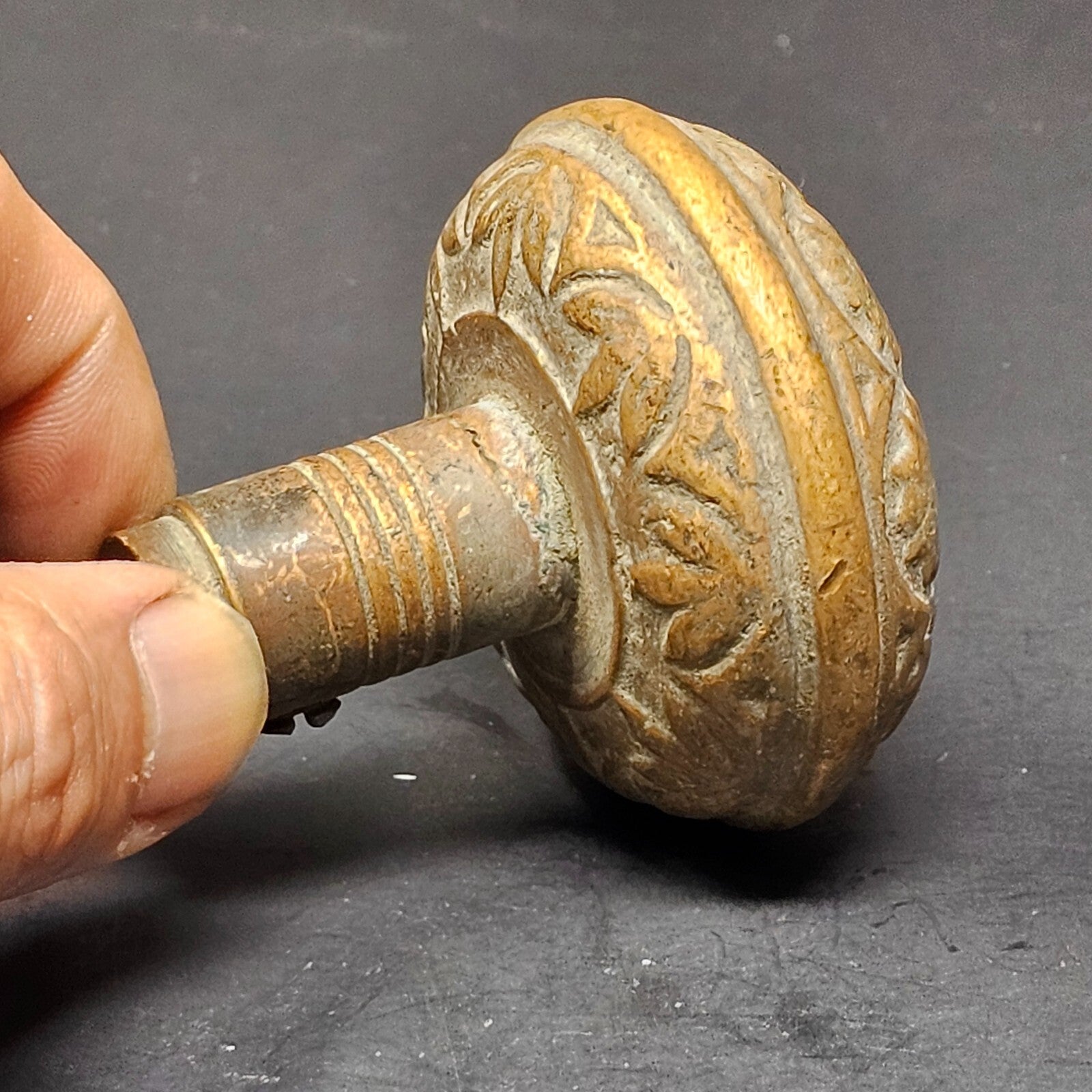 Antique Single Door Knob Solid Brass (1 lb.)