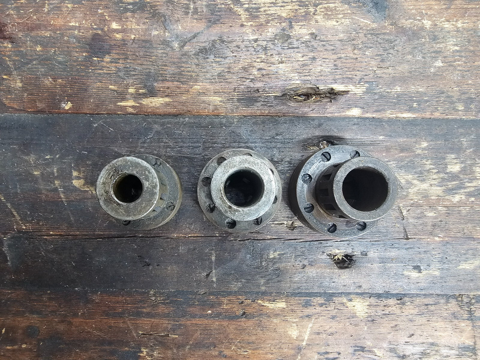Toledo Pipe Threading Machine Co. with 3 Dies 3/4, 1/2, 3/8" Vintage