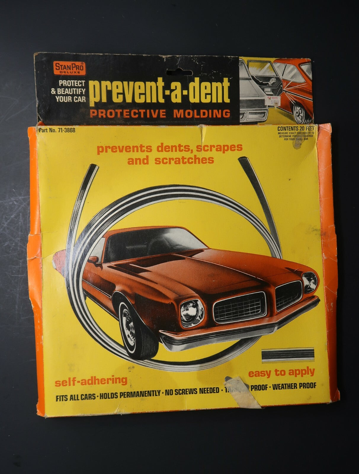 Vintage Prevent-A-Dent Self Adhering Car Door Protector (Used 6ft Only)