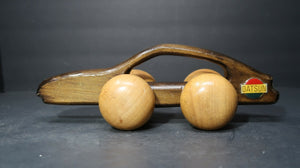 Vintage Datsun 300ZX Solid Wood Rolling Back Massager Kids Rolling Pull Toy