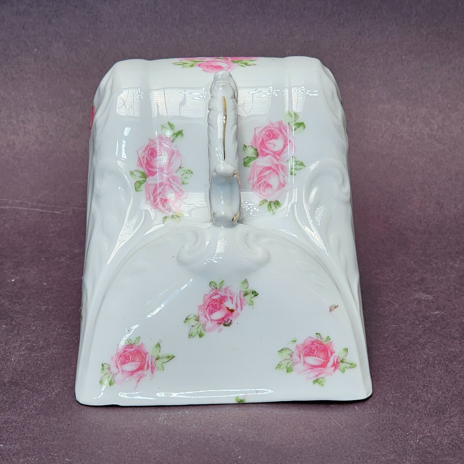 Porcelain Wedge Shaped Cheese Dish Cover (Cover Only)