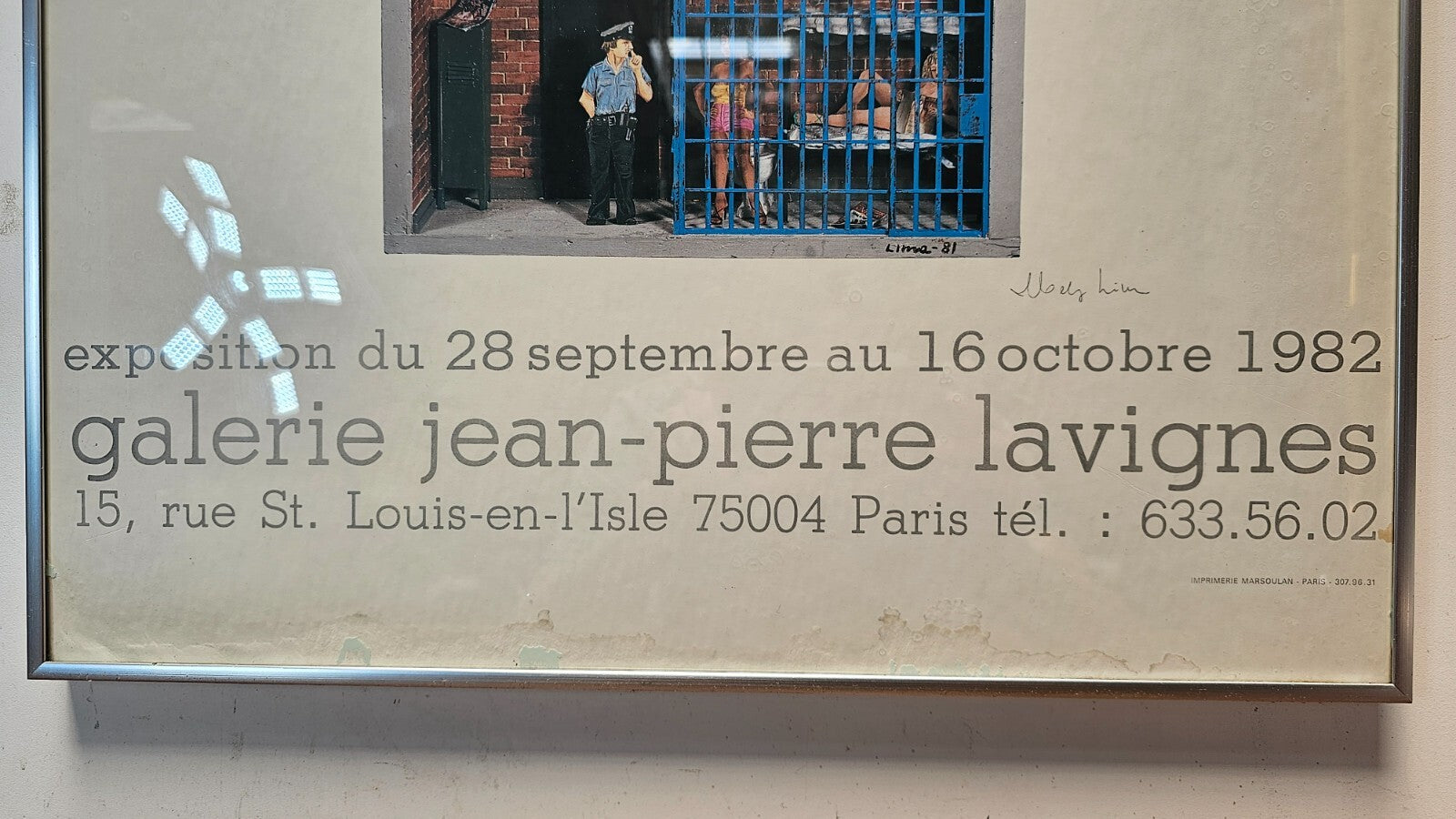 Hely Lima Signed -  New York Facades, 1981 - 1982 - Exhibition Poster