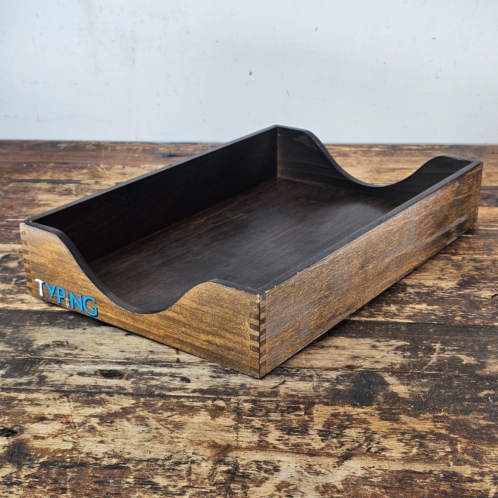 Vintage Rosewood Paper Tray