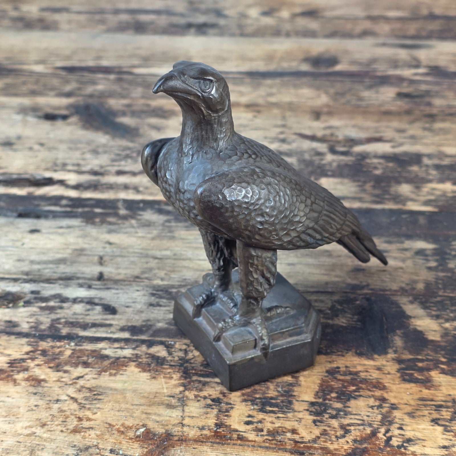 Crown Staffordshire Fine Bone China Eagle Figurine — Bronze-Effect Matte Finish