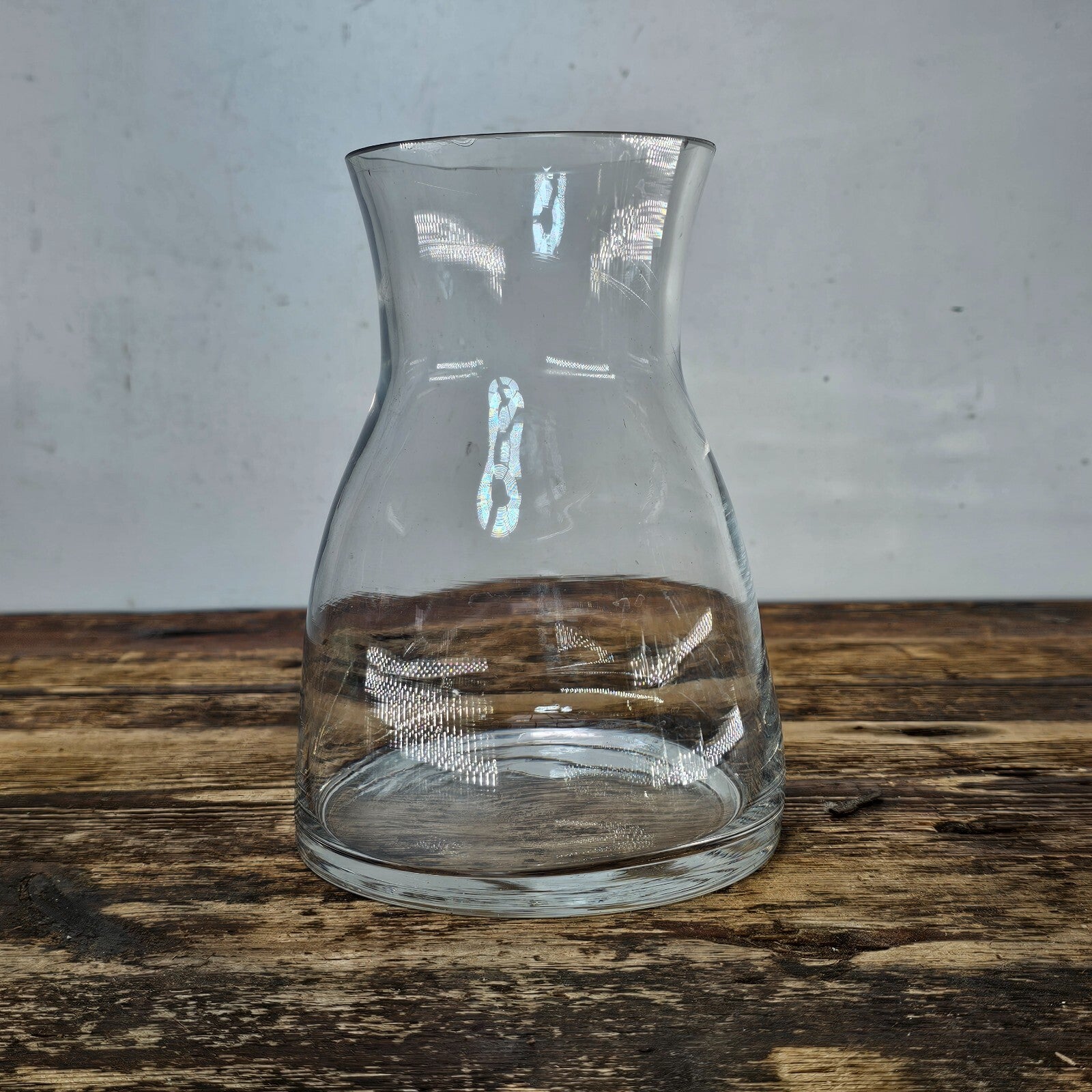 Clear Glass Flower Vases 5"Diam x 7"H