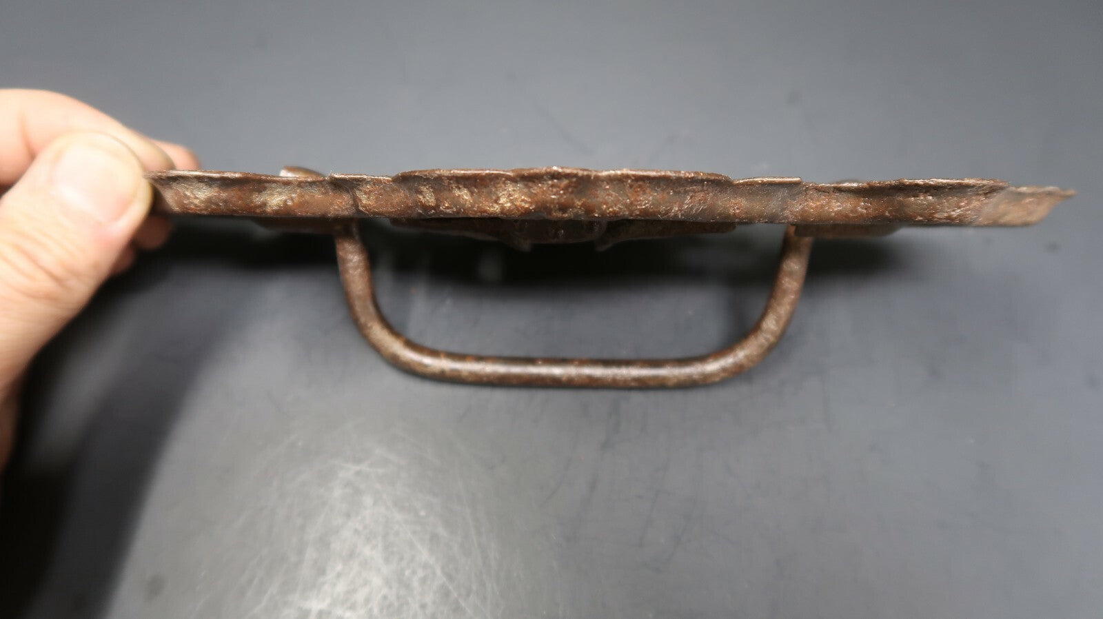 Rustic Iron Drawer Pull Cabinet Bail Pull 8" x 4"