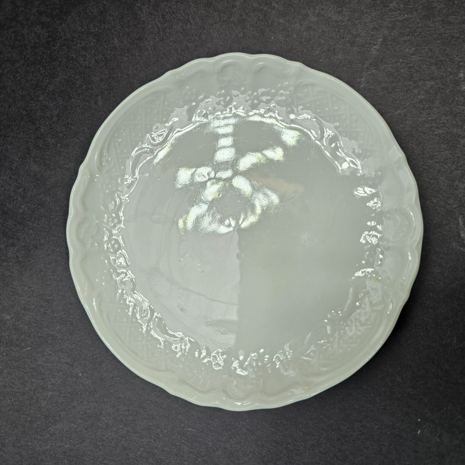 Set of 5 Kaiser West Germany Sauce Tapas Butter Pat Dish Floral Embossed 4.25"