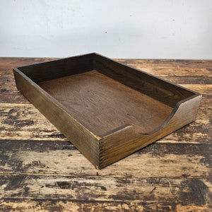 Vintage Hedges Files "The Line" No. 1722 Oak Wood Paper Tray
