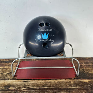 Vintage Brunswick Marion Ladewig  Bowling Ball 12.75 lb. With Base