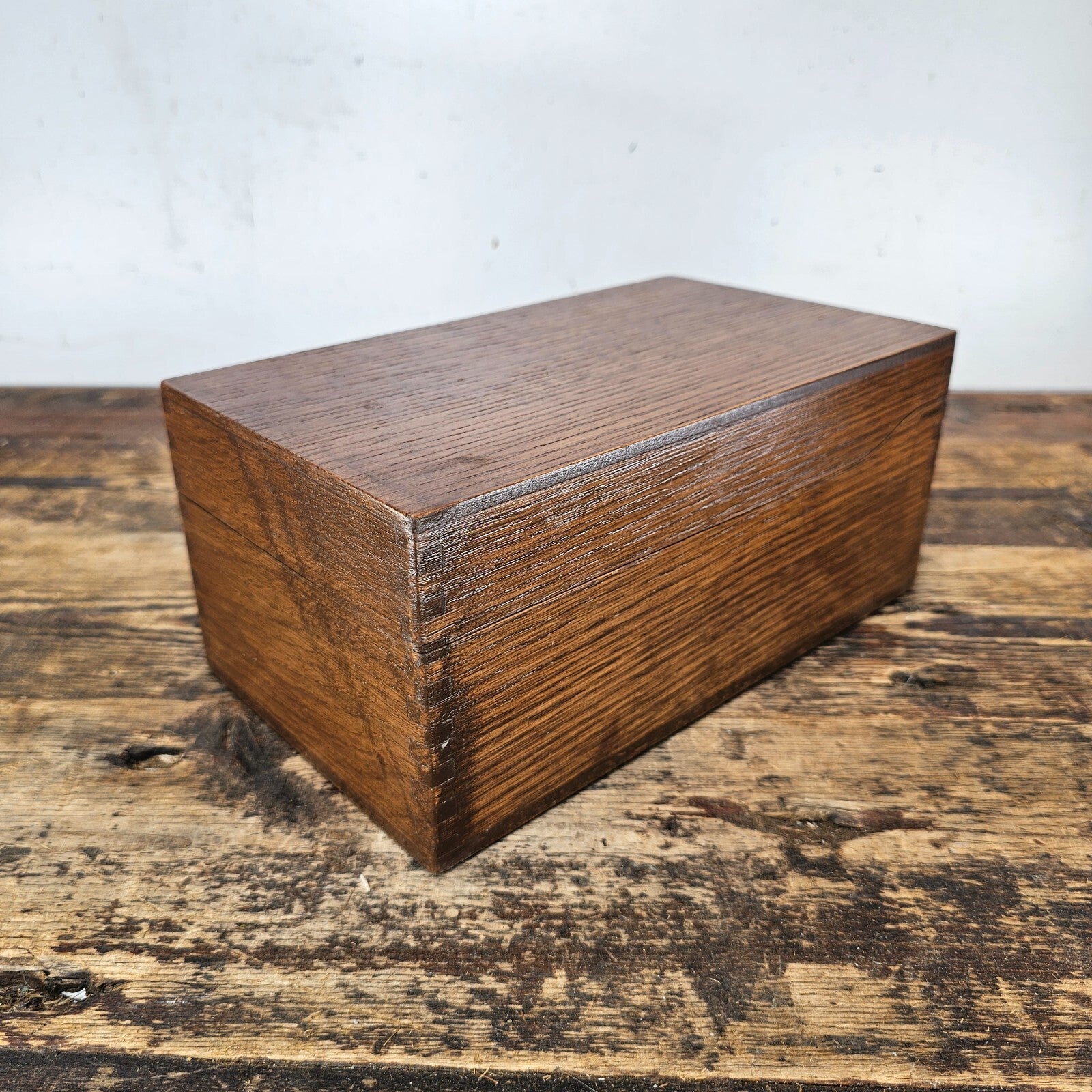 Vintage Wooden Index Card File Box - Goodwill Industries (1974-1992)