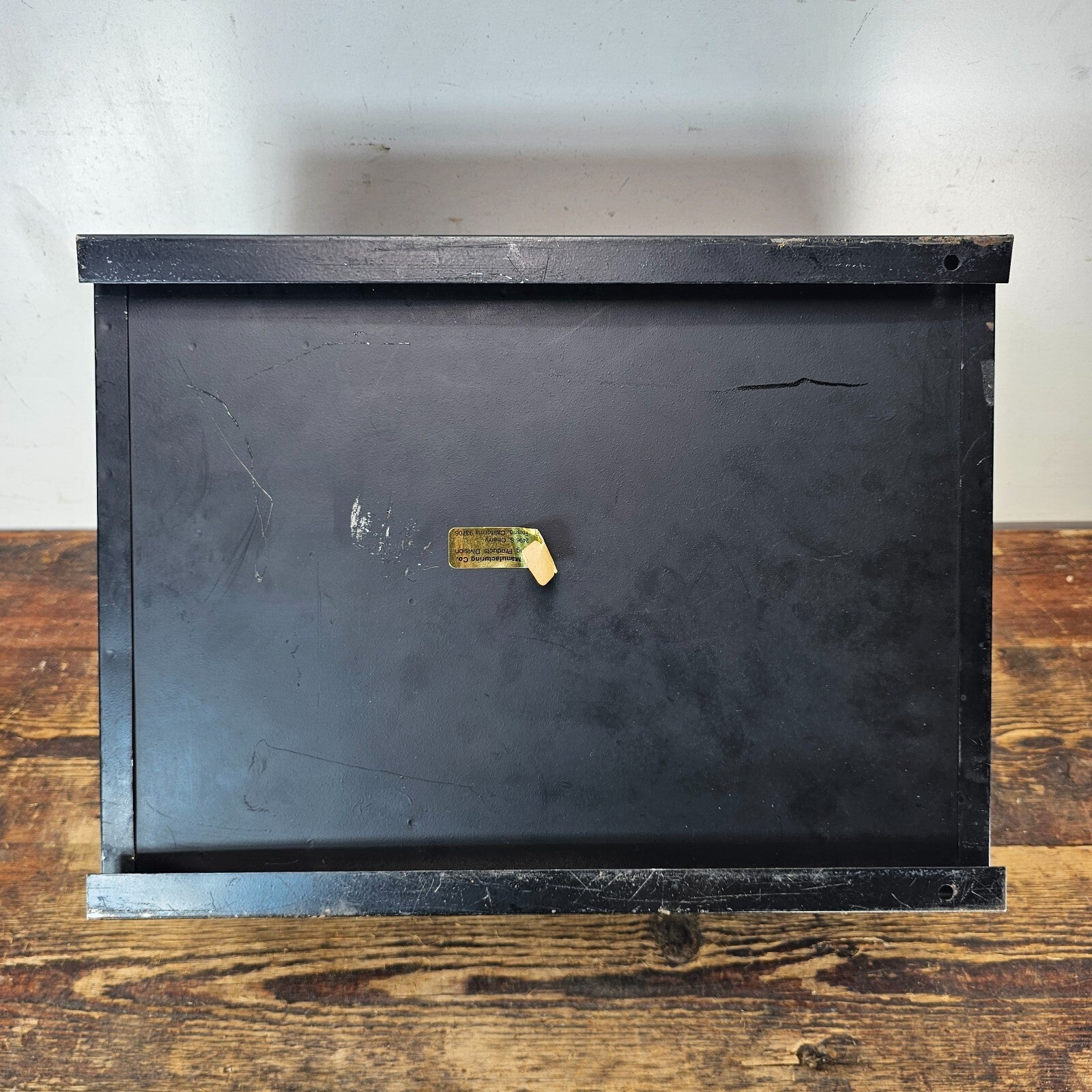 Vintage Mid-Century Hunt Desk Organizer with Wood Grain Finish