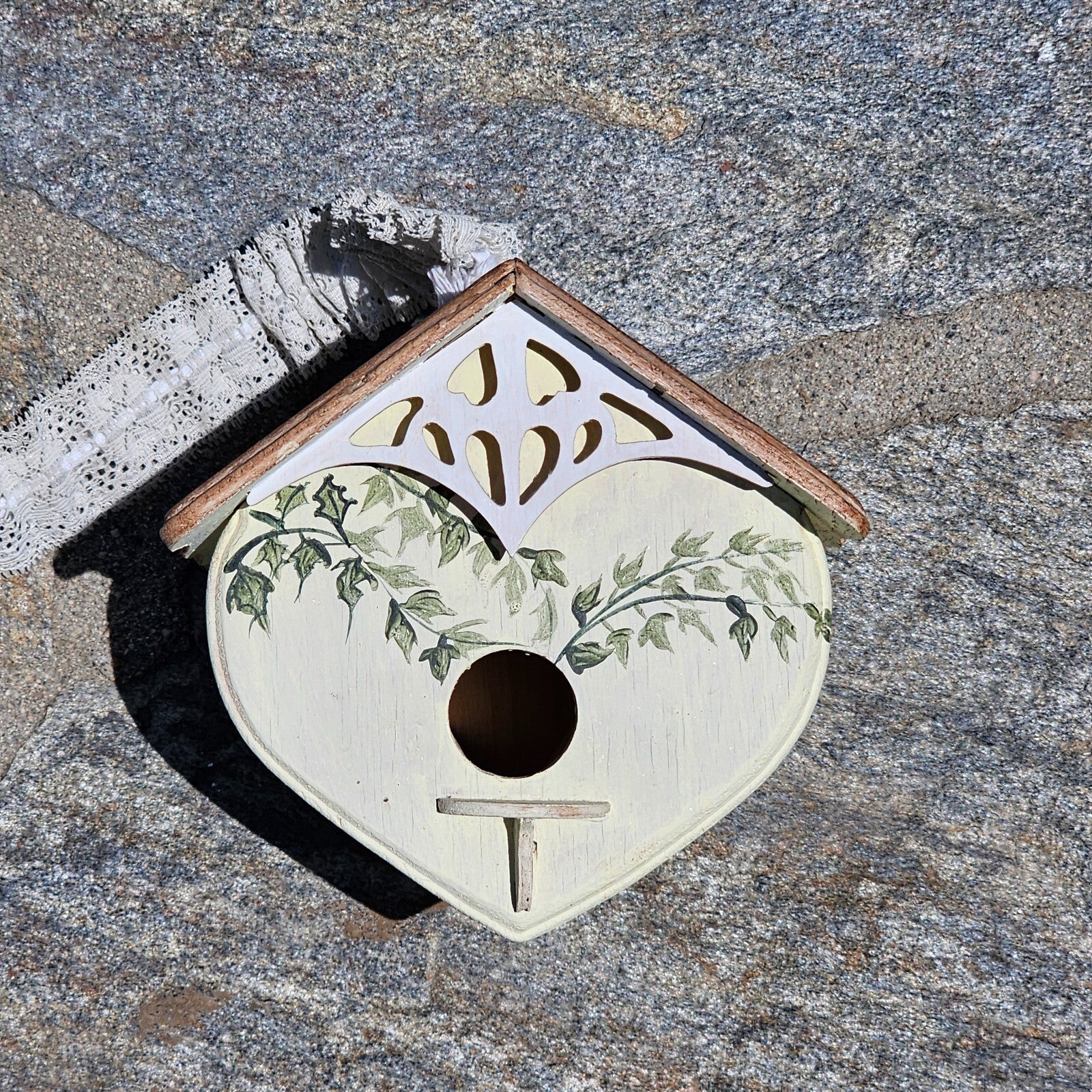 Rustic Hanging Bird House 6"L x 6"D x 5.5"H