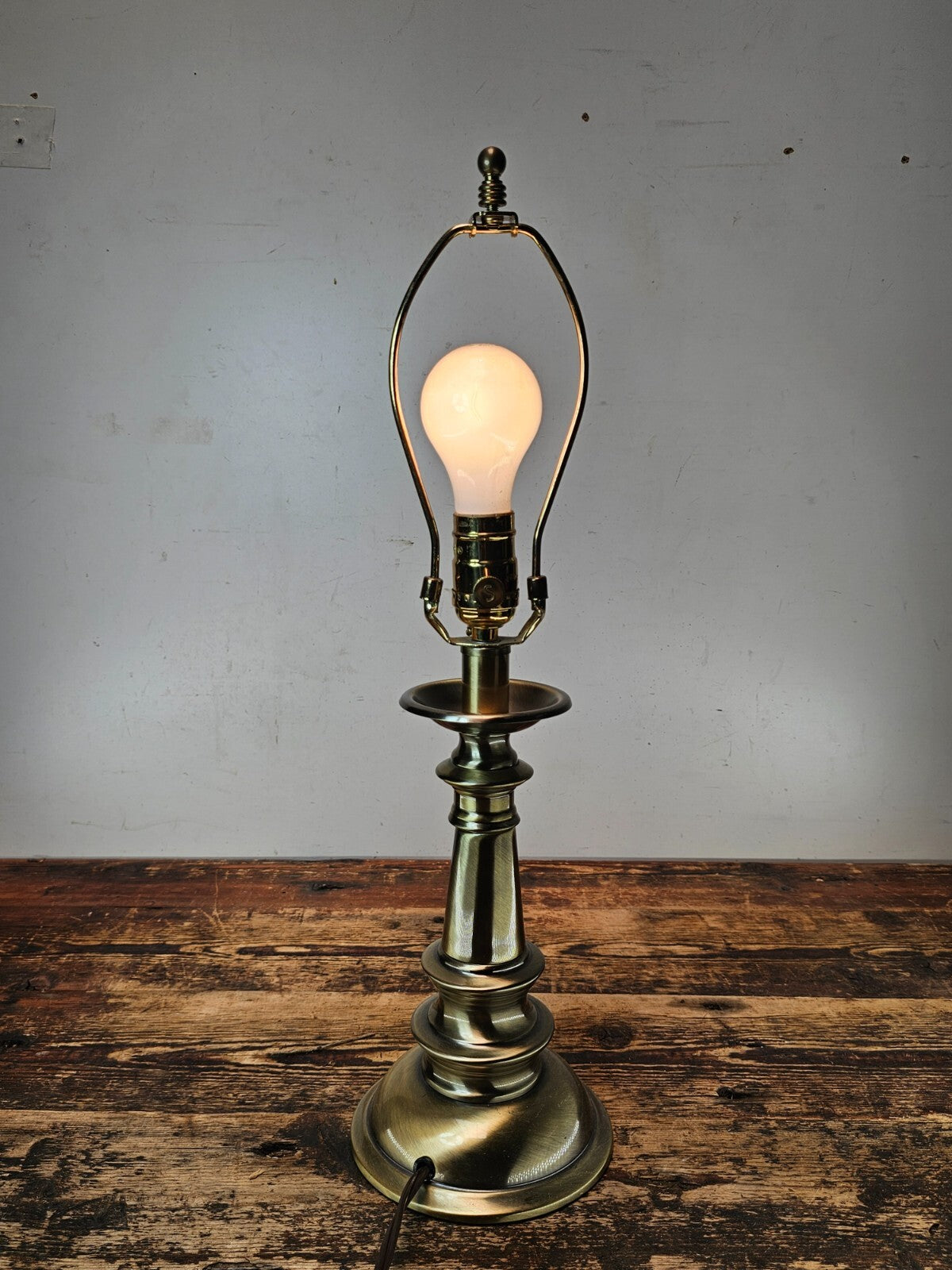 Stiffel Hollywood Regency Brass Table Lamp 21"H