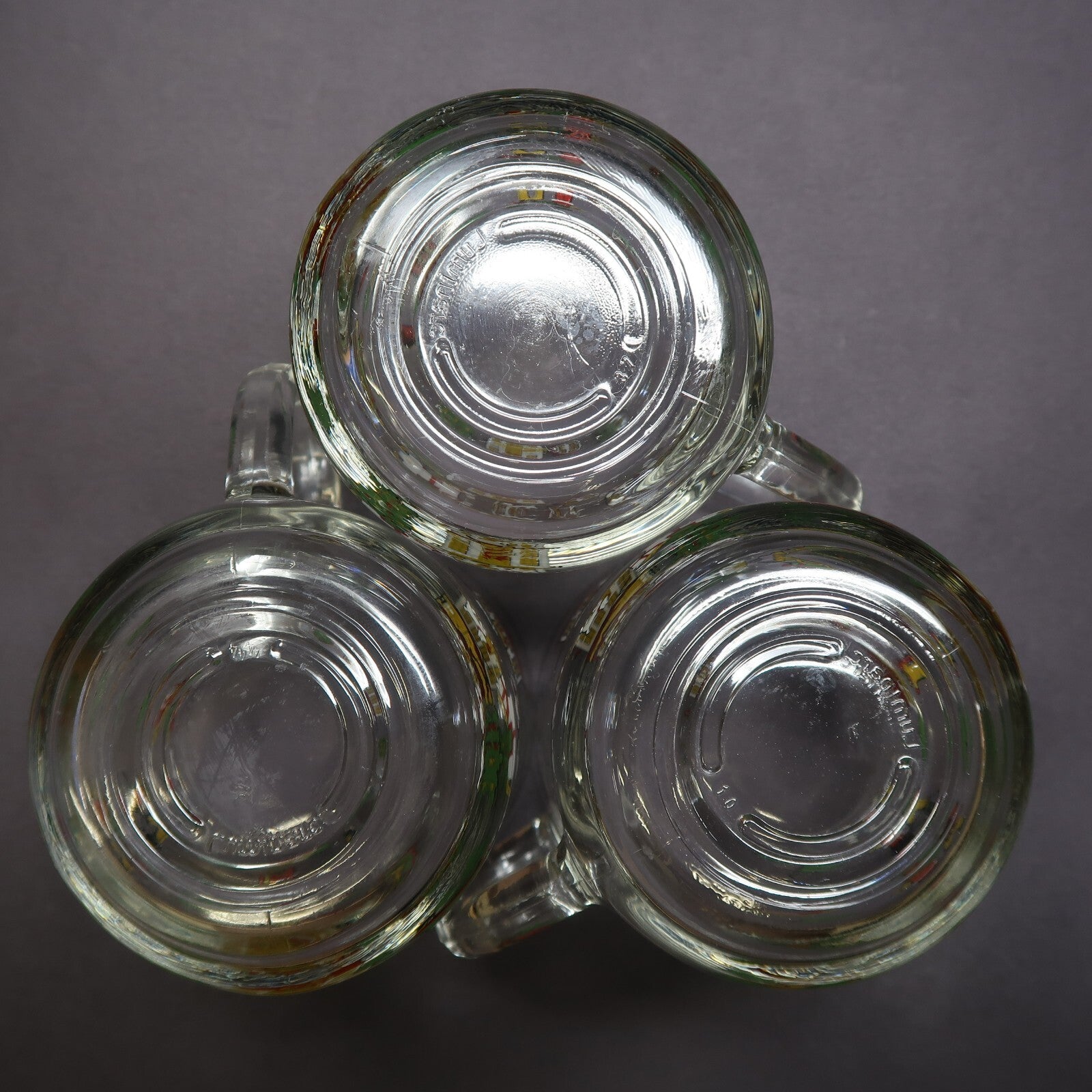 Set of 3 Luminarc Christmas glass Mugs