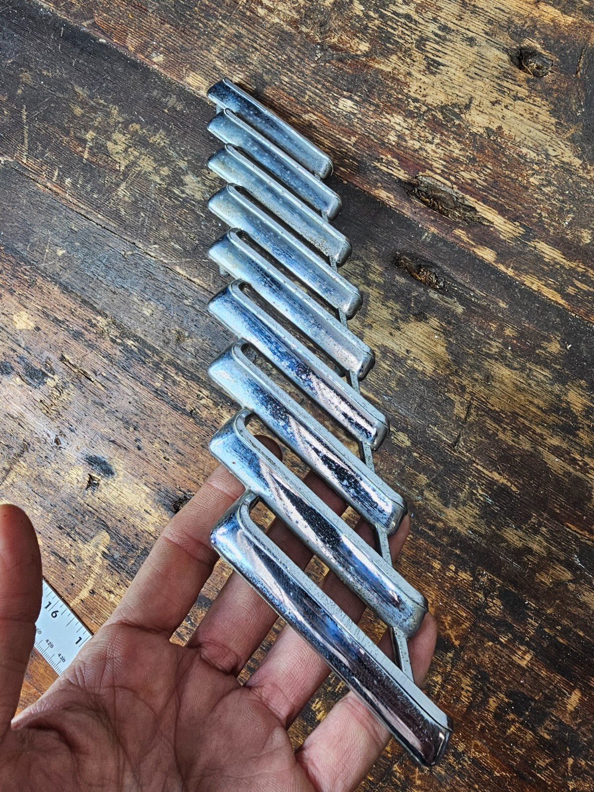 1955 - 1957 Thunderbird Chrome Hash Marks Both Sides T-bird Car Trim Pieces Ford