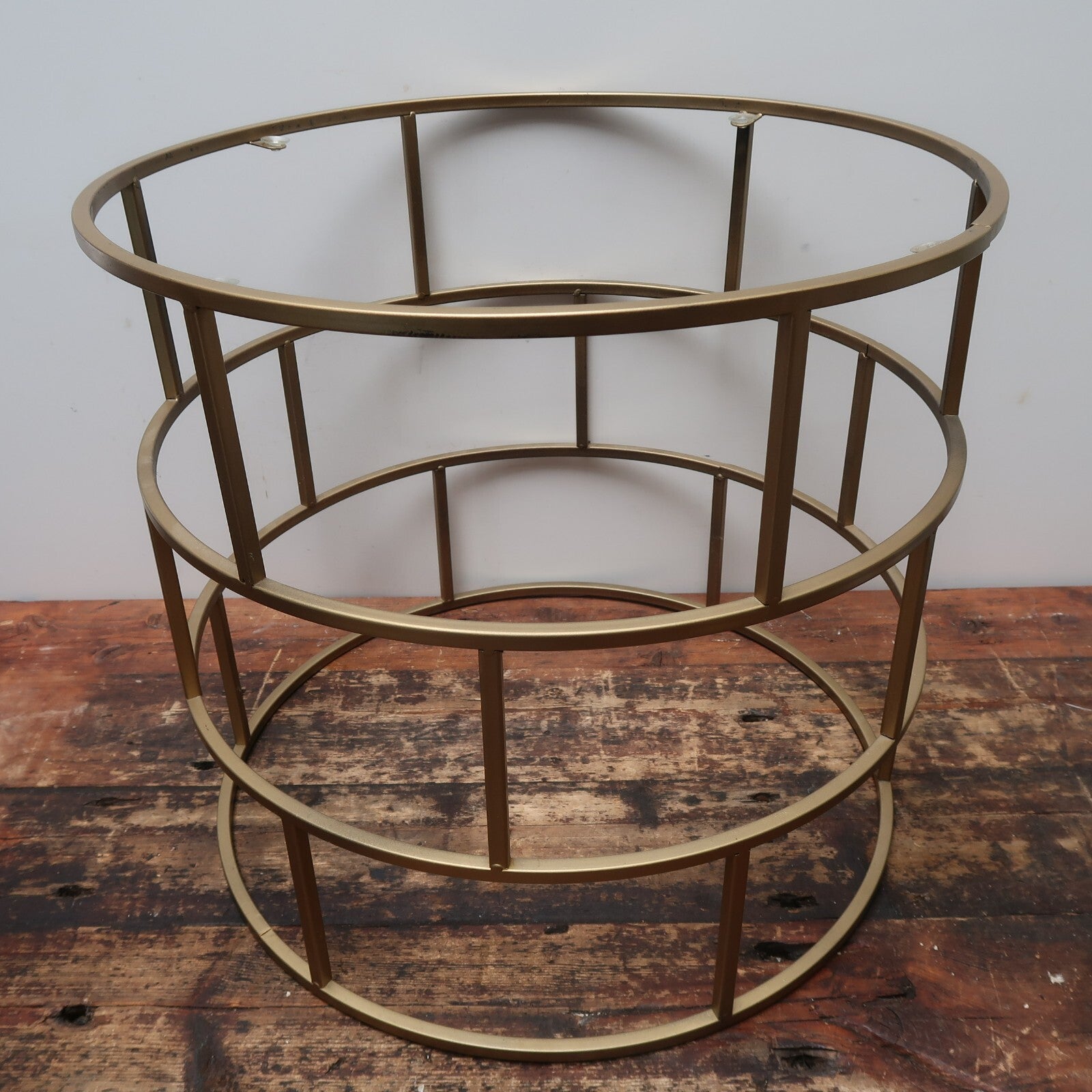 Mirror Glass Top Side Table Round Gold End Table 20" x 20" x H 18"