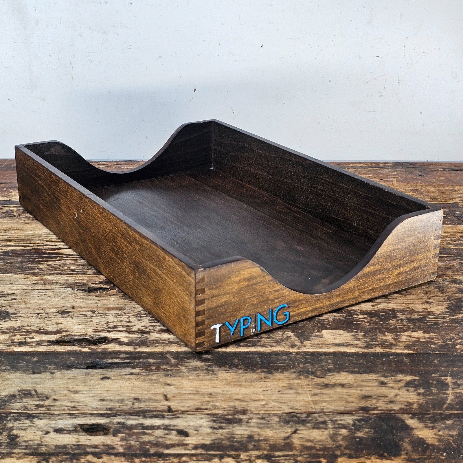 Vintage Rosewood Paper Tray