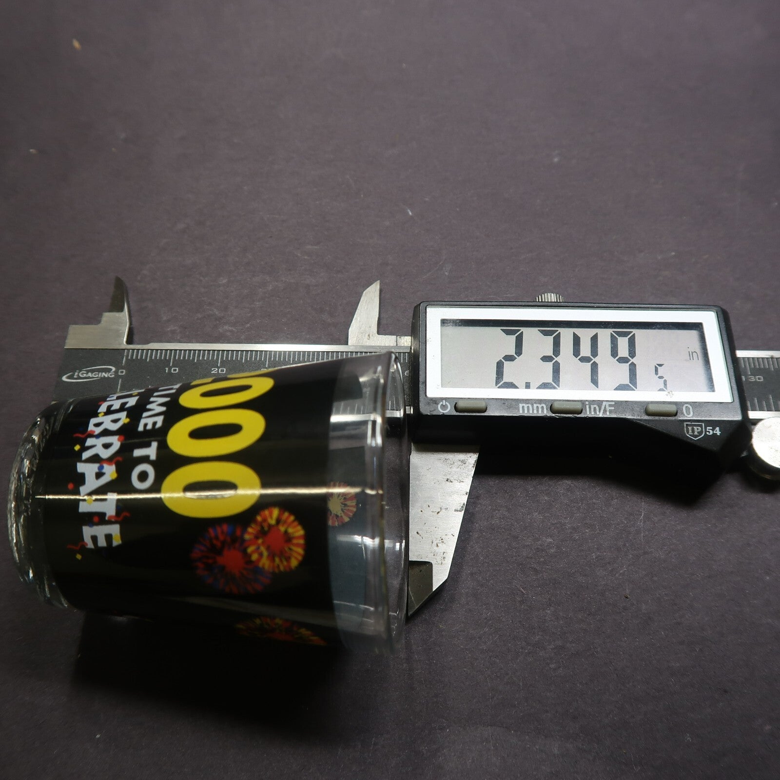Millennium 2000 Time to Celebrate Shot Glass H 2.3"