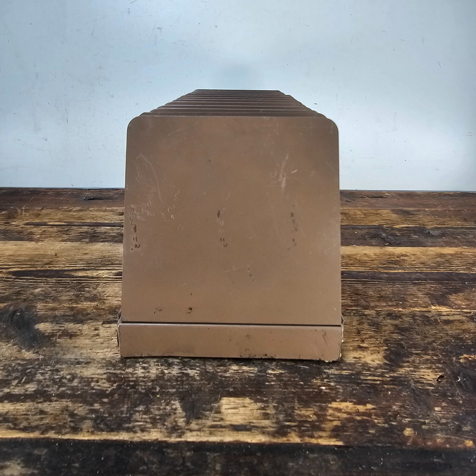 Vintage Small 12 Compartment Metal Desktop File Organizer 6.5"W x 6.5"H x 15"L
