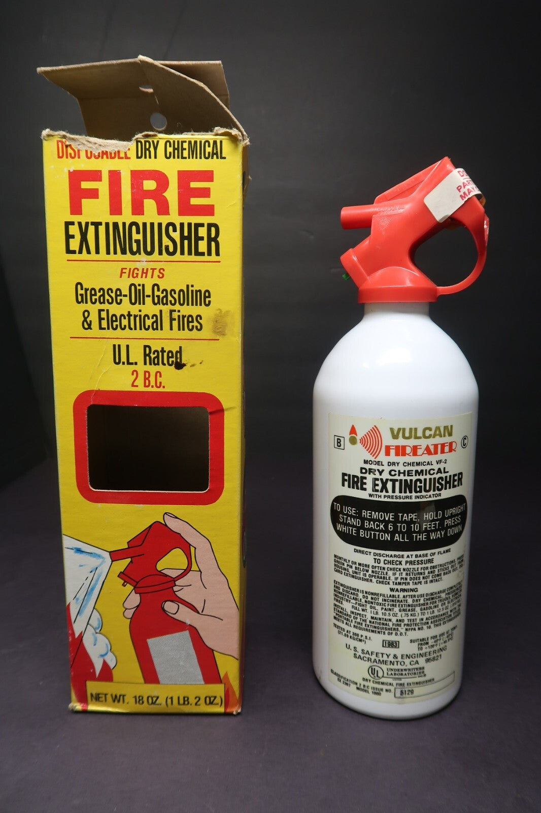 Vintage 1983 R.C. Industries Inc Fire Extinguisher