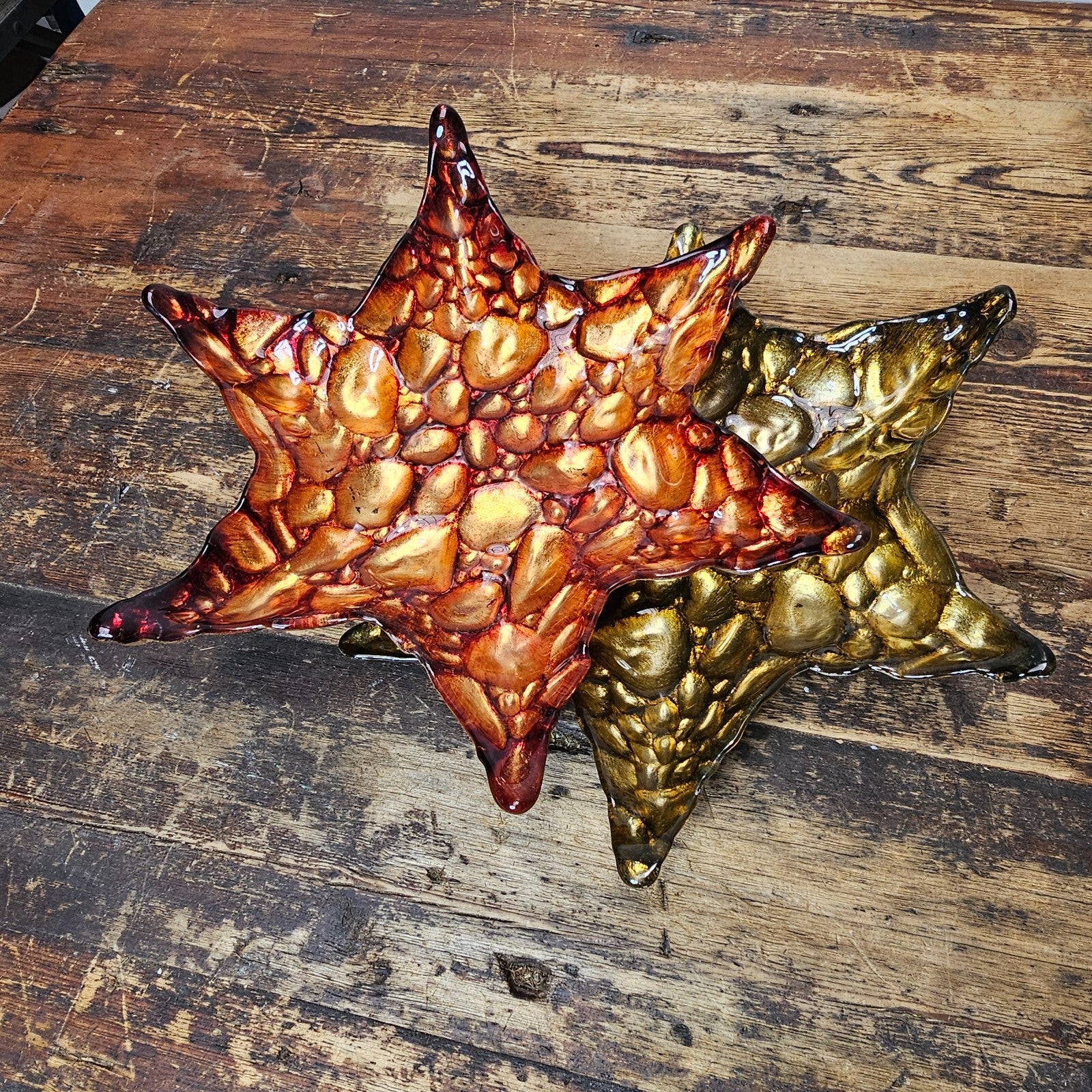 Set of 2 Z Gallerie "Arda" Pebble Star Bowl Set