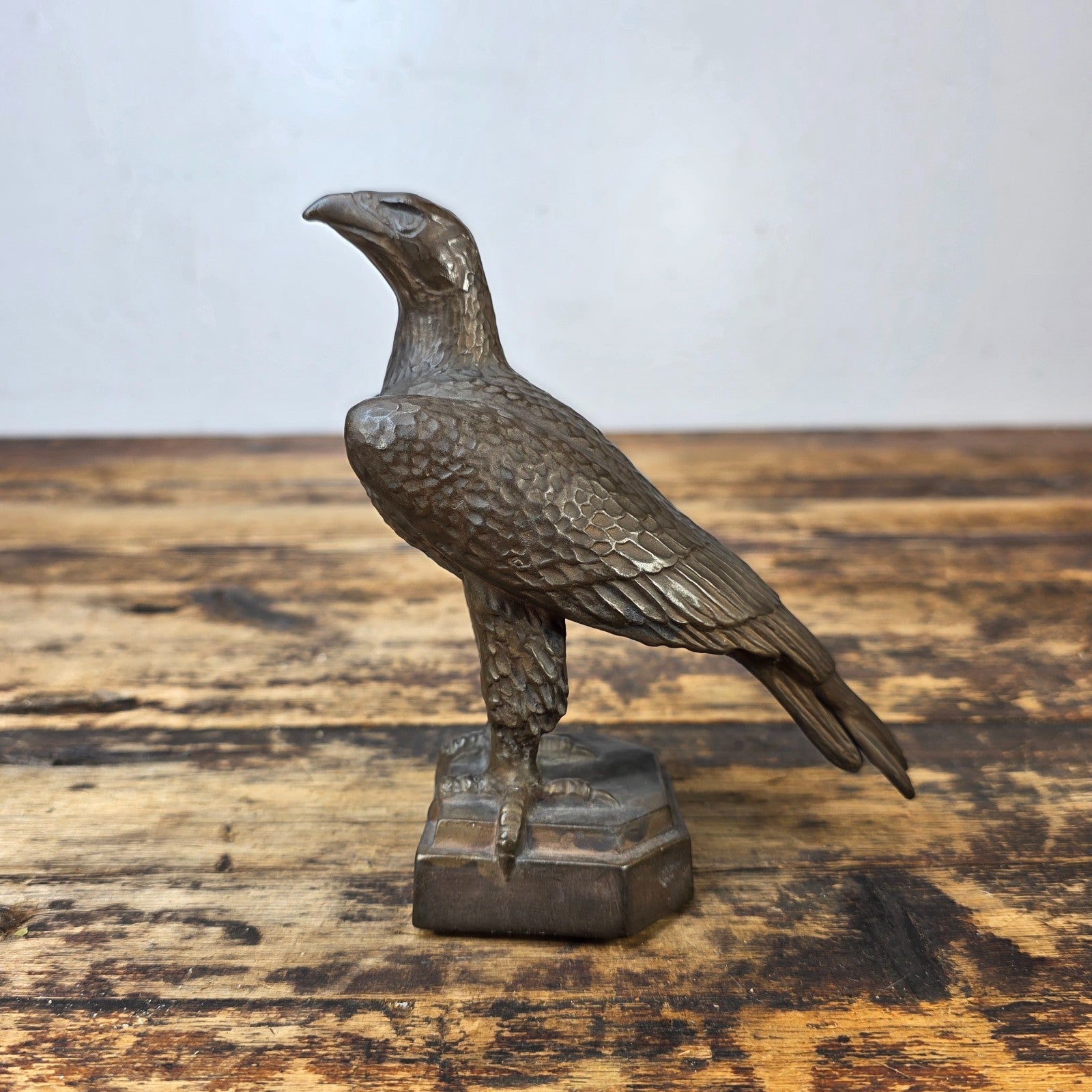 Crown Staffordshire Fine Bone China Eagle Figurine — Bronze-Effect Matte Finish