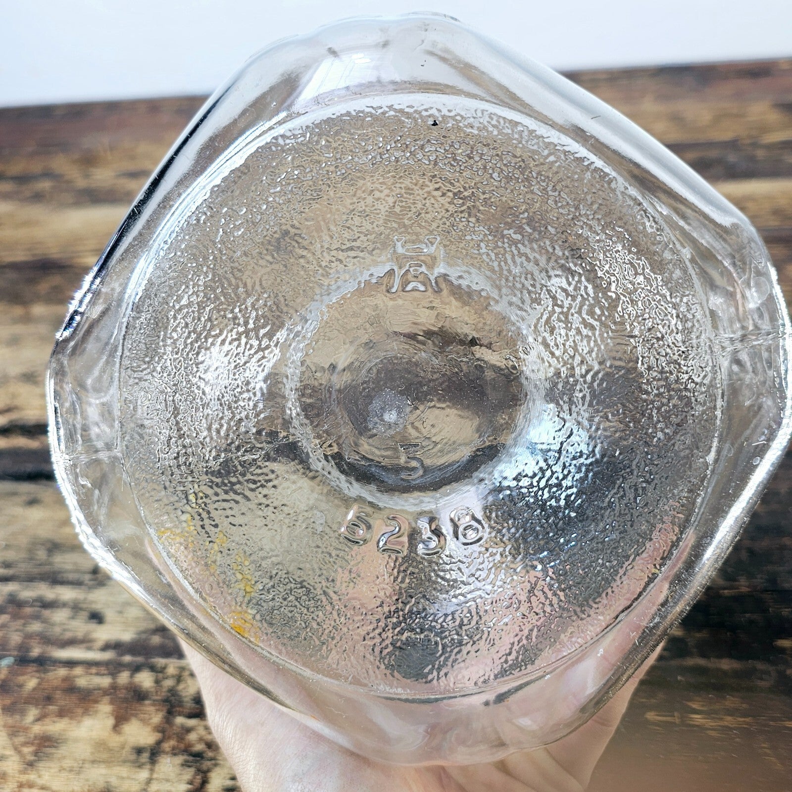 Vintage Hazel Atlas 1 Gal Clear Glass Canister Jar #5238 (No Lid)