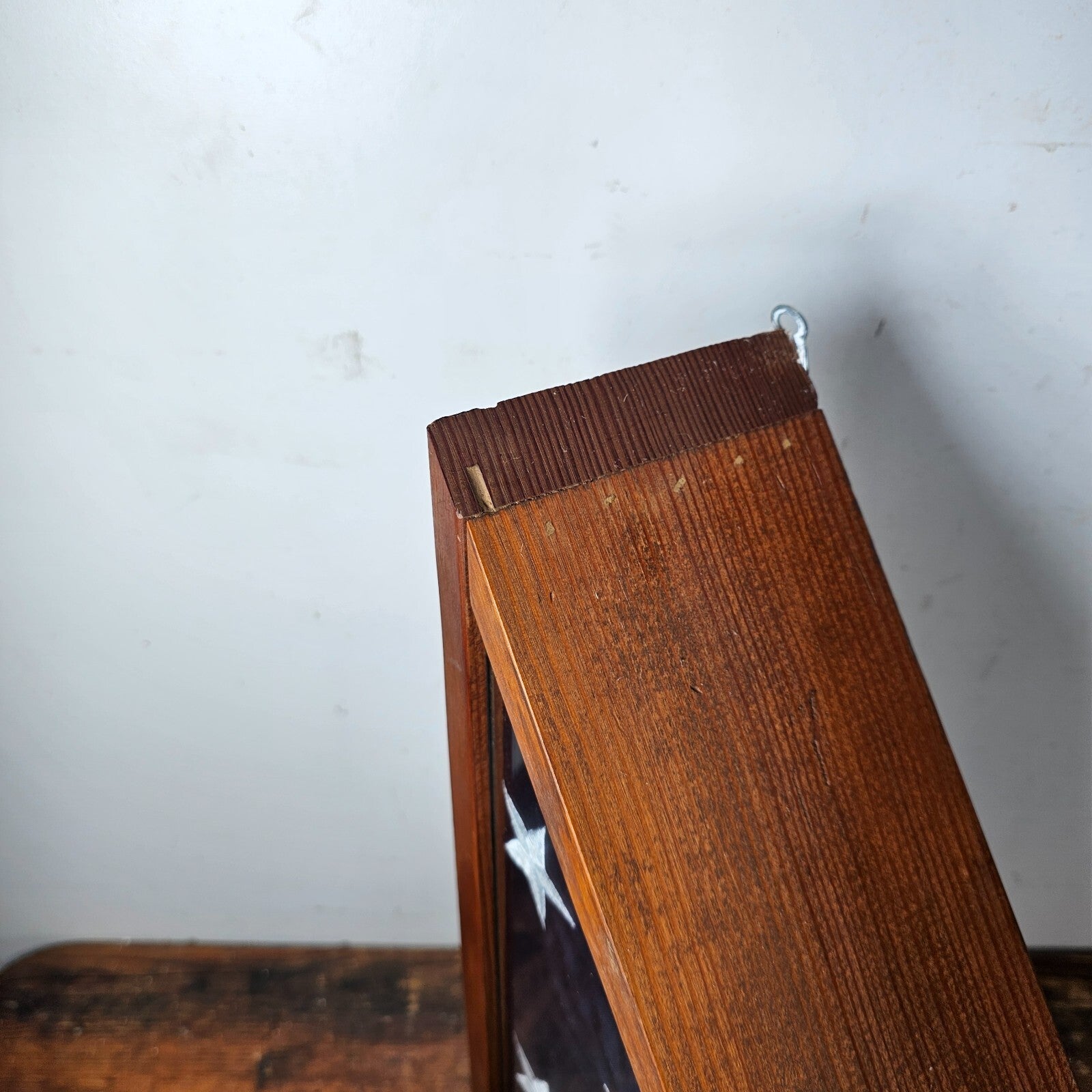 US Military Veteran Burial Casket American Flag And Case 17.5" x 17.5" x 4.5"D