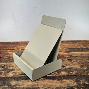 Vintage Mid-Century Metal File Organizer in Light Beige