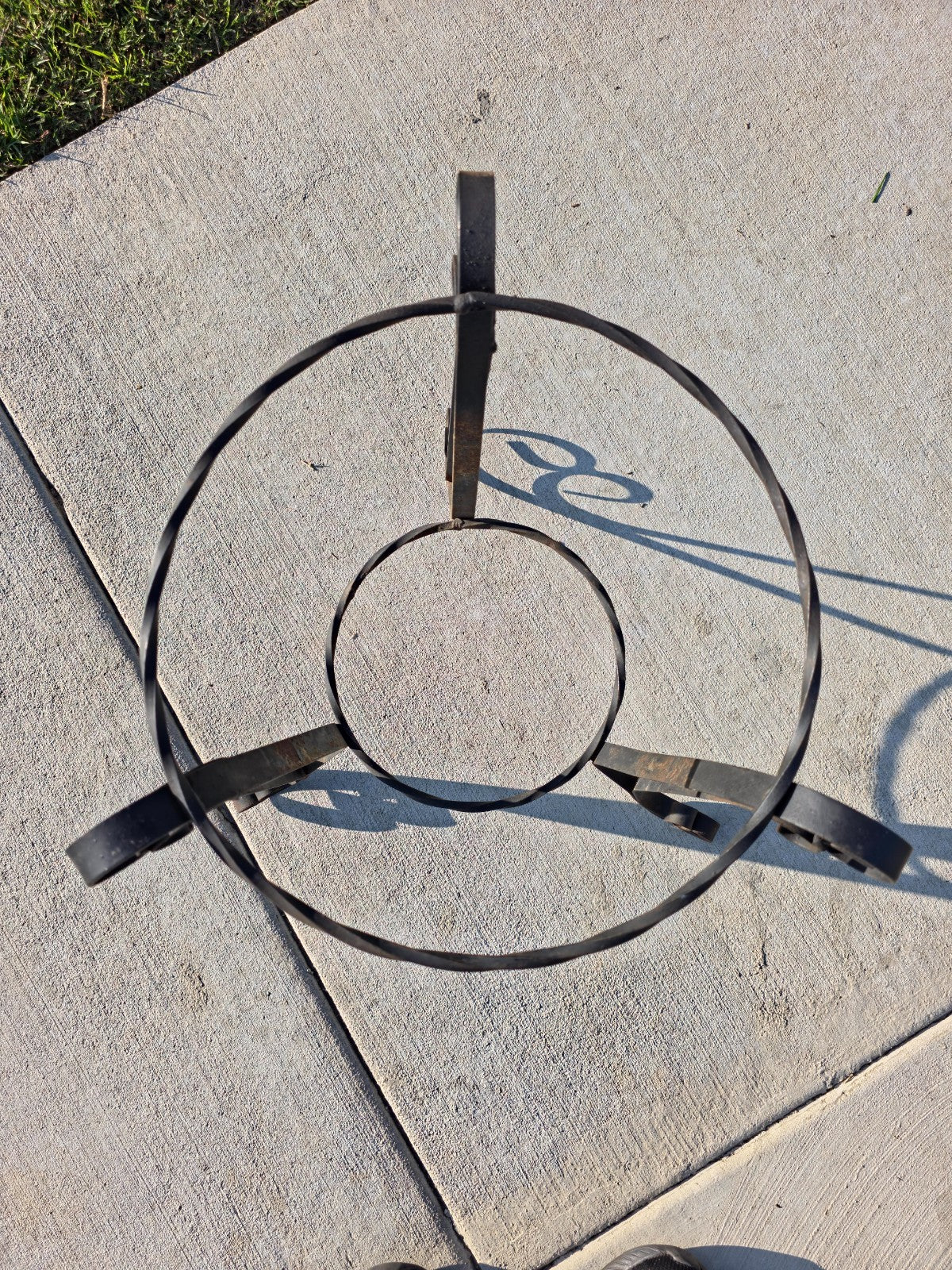 Vintage Spanish Revival Plant Stand 19" Mid-Century Twisted Iron Planter Holder