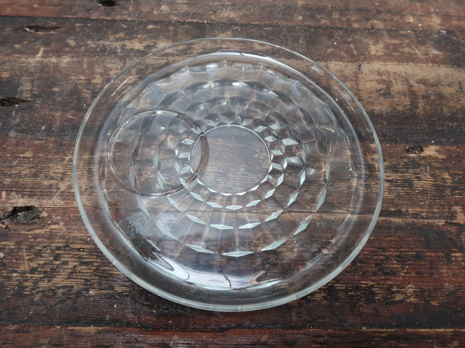 Vintage Indiana Glass Colony Whitehall Clear Snack Plates & Punch Bowl