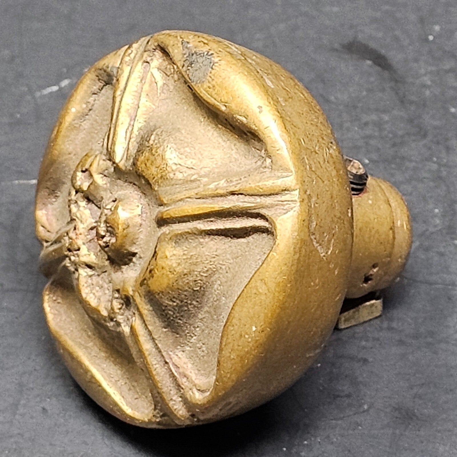 Vintage Single Door Knob Solid Brass (10 oz.)