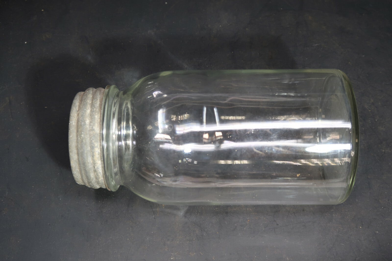 Vintage Canning Jar With Zinc Lid 3.75" x 7.5"