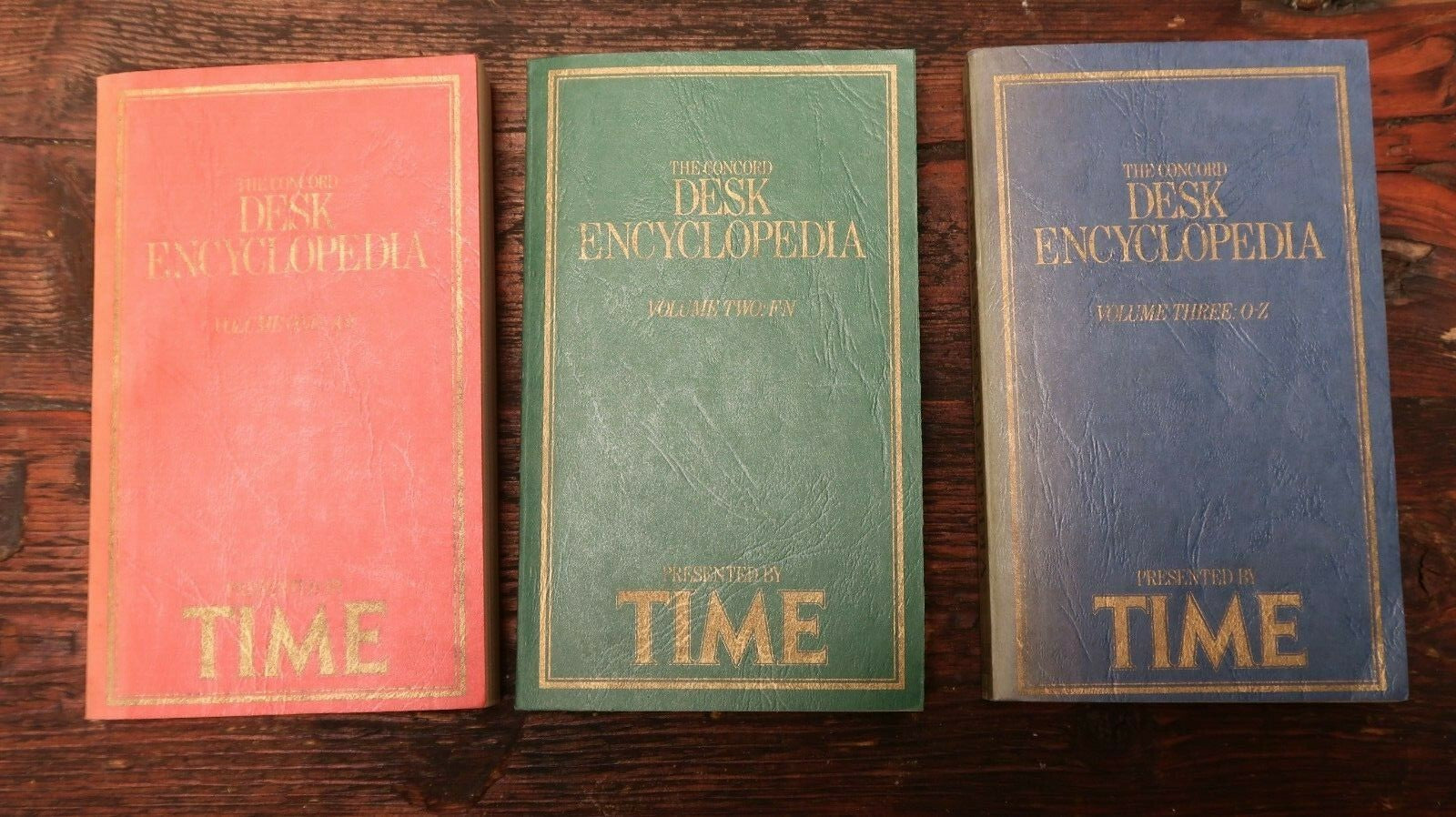 The Concord Desk Encyclopedia Boxed Set Presented by TIME, 1982, 3 Volumes A-Z