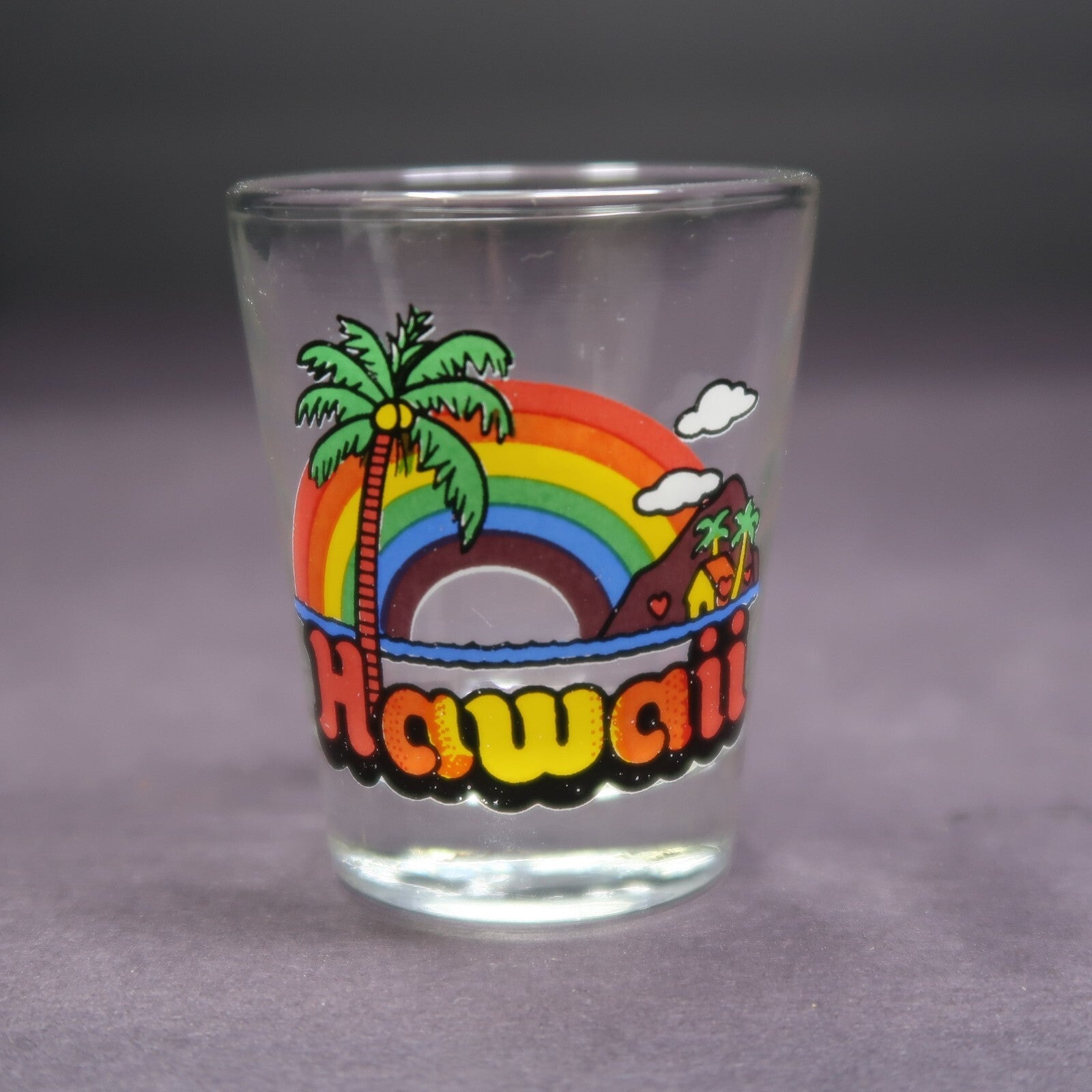 Hawaii Rainbow Shot Glass H 2.3"