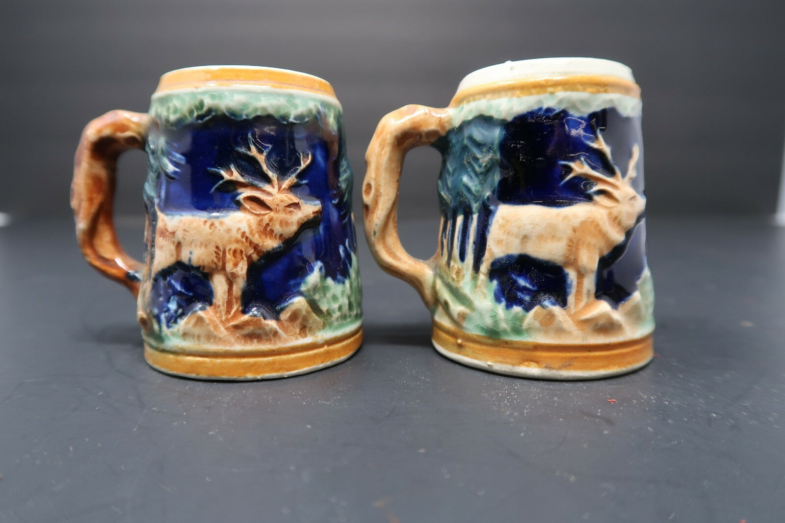 State Souvenir of Virginia Beer Stein Salt Pepper Shakers Made In Japan