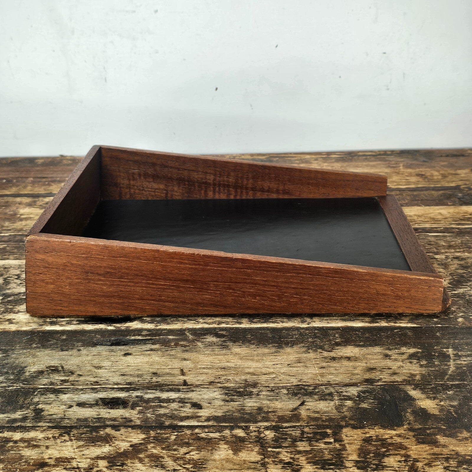 Jens Risom Style Vintage Walnut Letter Tray  (1950s-1960s)