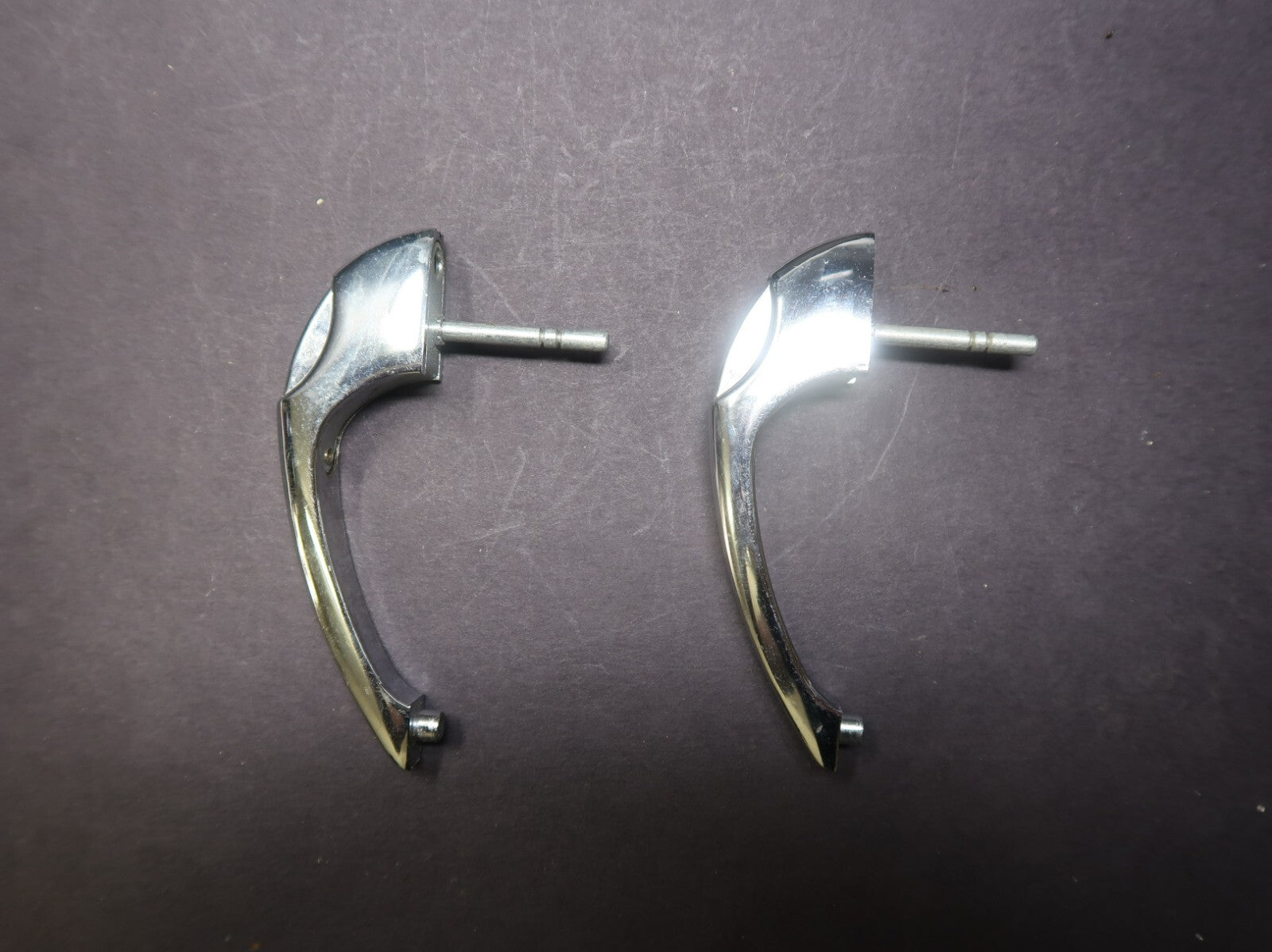 Set of 2 Vintage Amerock Cabinet Pulls Kitchen Drawer Pull Metal Chrome 4"