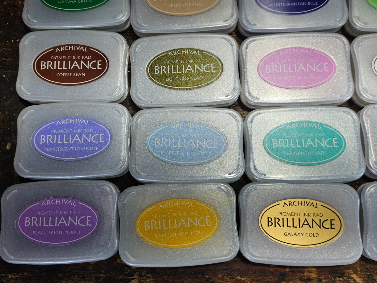 Mixed Lot of 57 Ink Pads Tsukineko Brilliance VersaMagic Fresco Chalk Finish