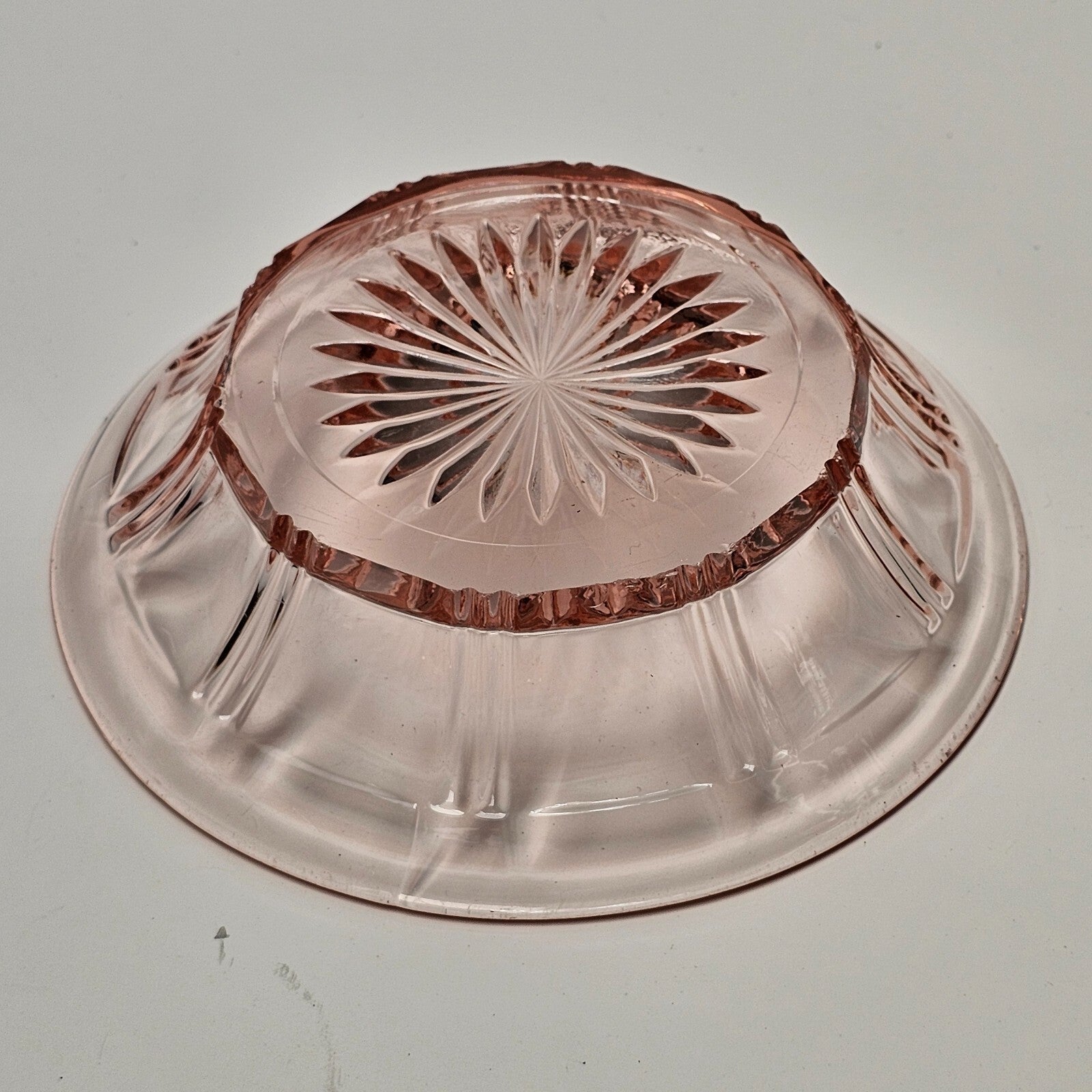 Antique Pink Depression Glass Dessert Fruit Bowl 5 3/4"