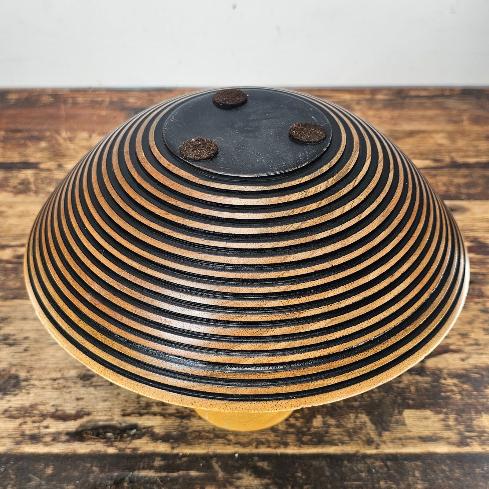 Handcrafted Thai Wooden Vase - Natural Beauty with Ebony Accents
