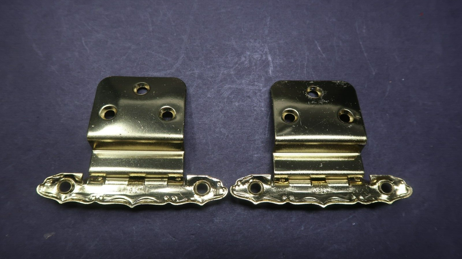 Vintage Ajax Cabinet Door Hinge Pair Steel NOS