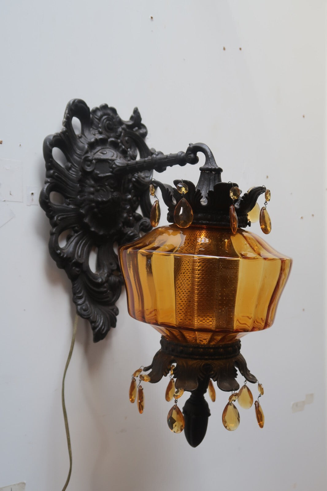 Vintage MC. Co. GIM Wall Sconce Wire Electric Wall Hanging Lamp 1950s