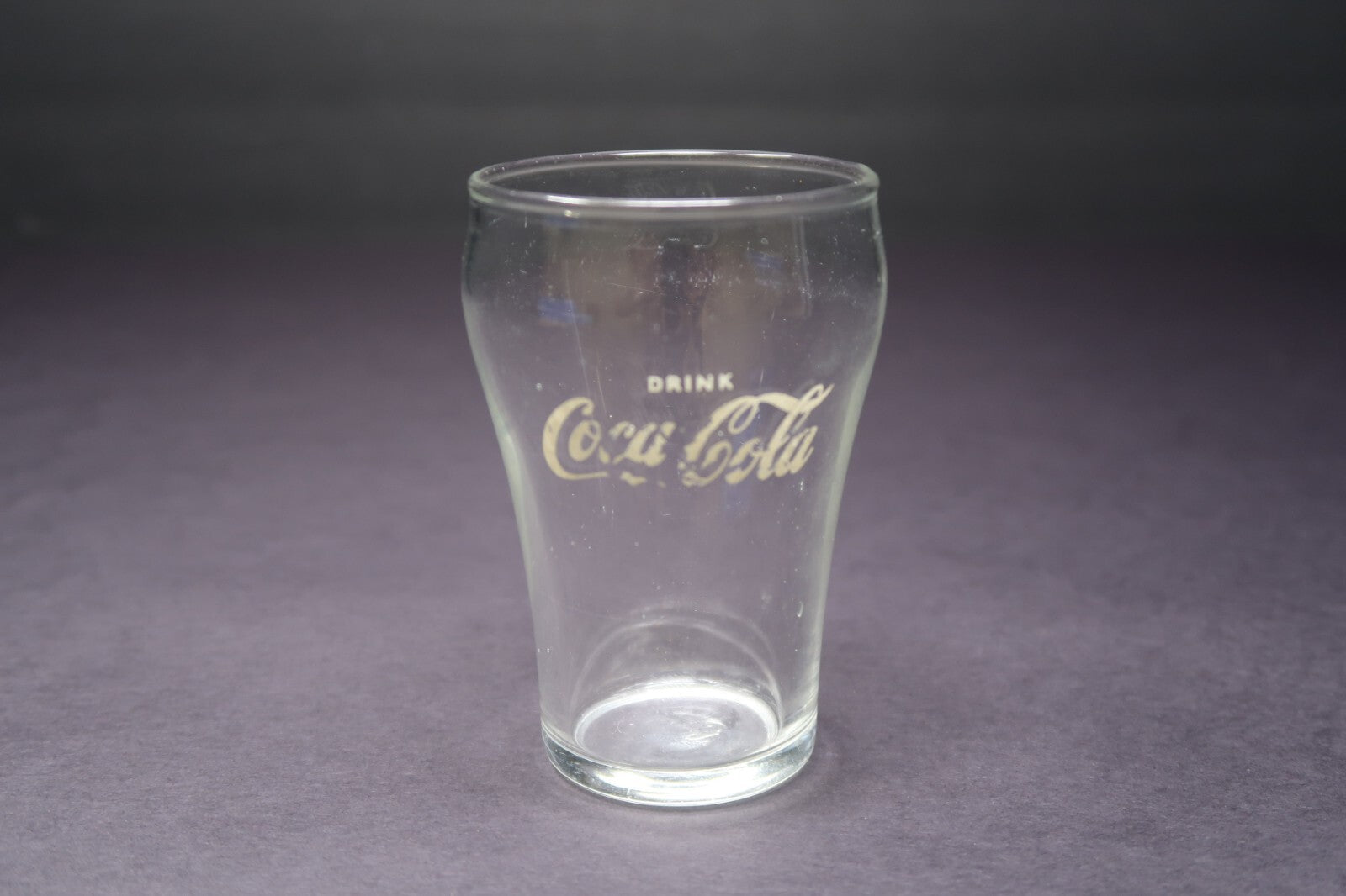 Vintage Small Coke Drinking Glass Bell Shaped 4" Tall