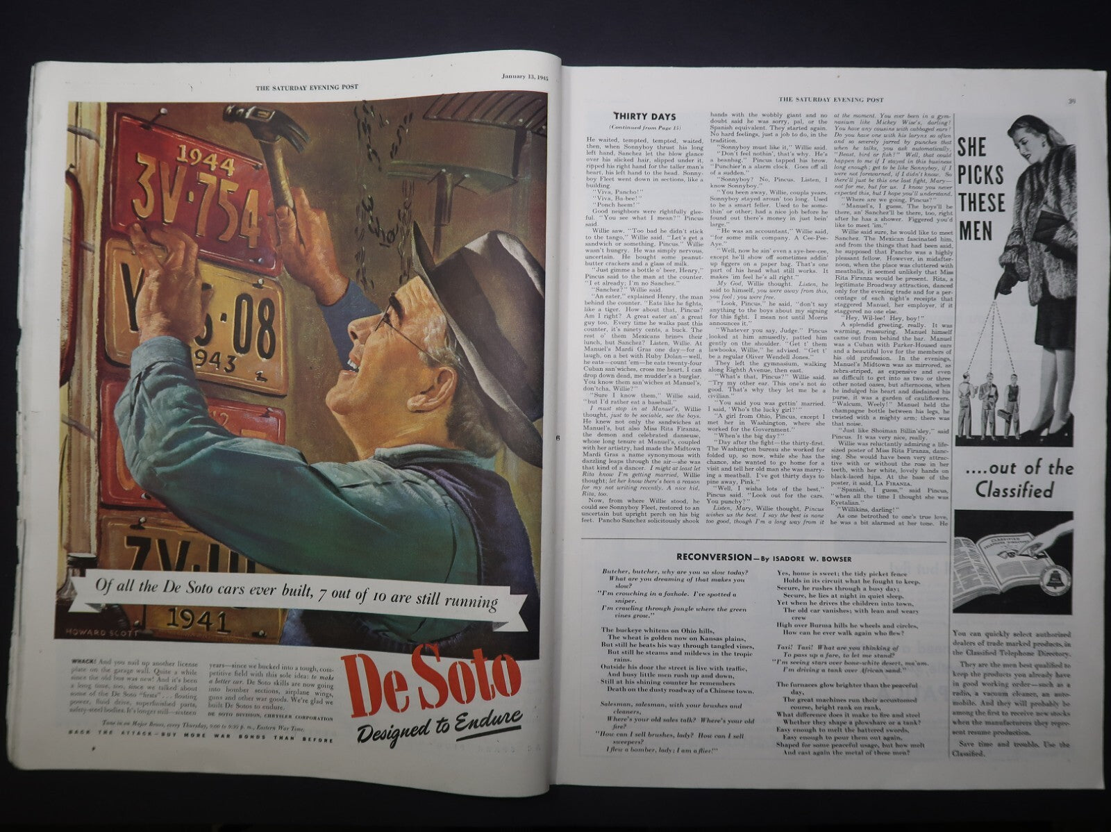 Saturday Evening Post Magazine 1945 January 13 Stevan Dohanos