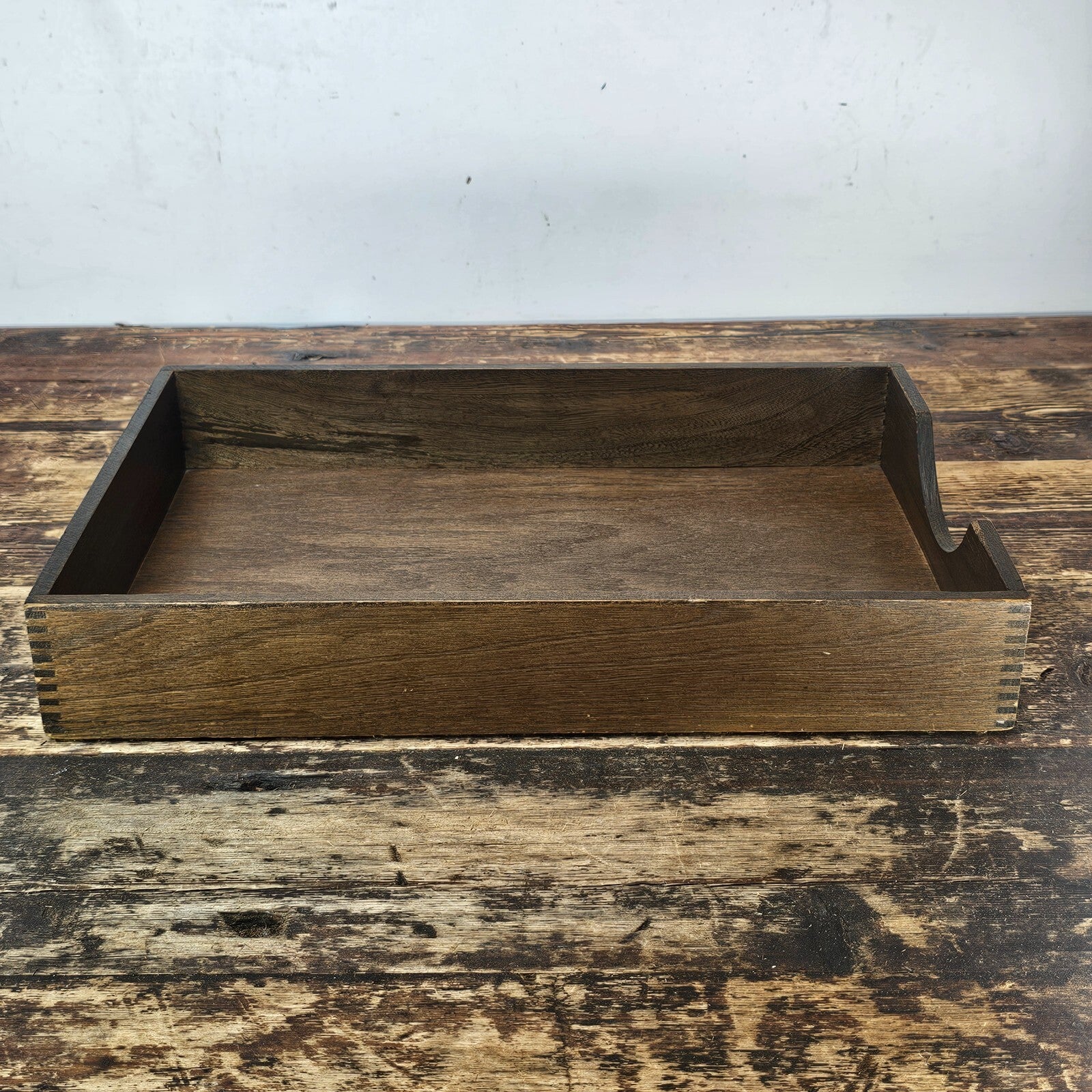 Vintage Hedges Files "The Line" No. 1722 Oak Wood Paper Tray