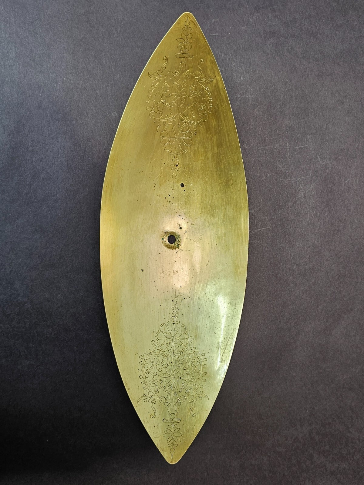 Mid-Century Modern Footed Brass 3 Tier Cake Stand with Wood Handle