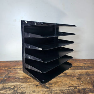 Vintage Steelmaster Lit-Ning 6-Tier Wall-Mounted / Desktop Steel File Organizer