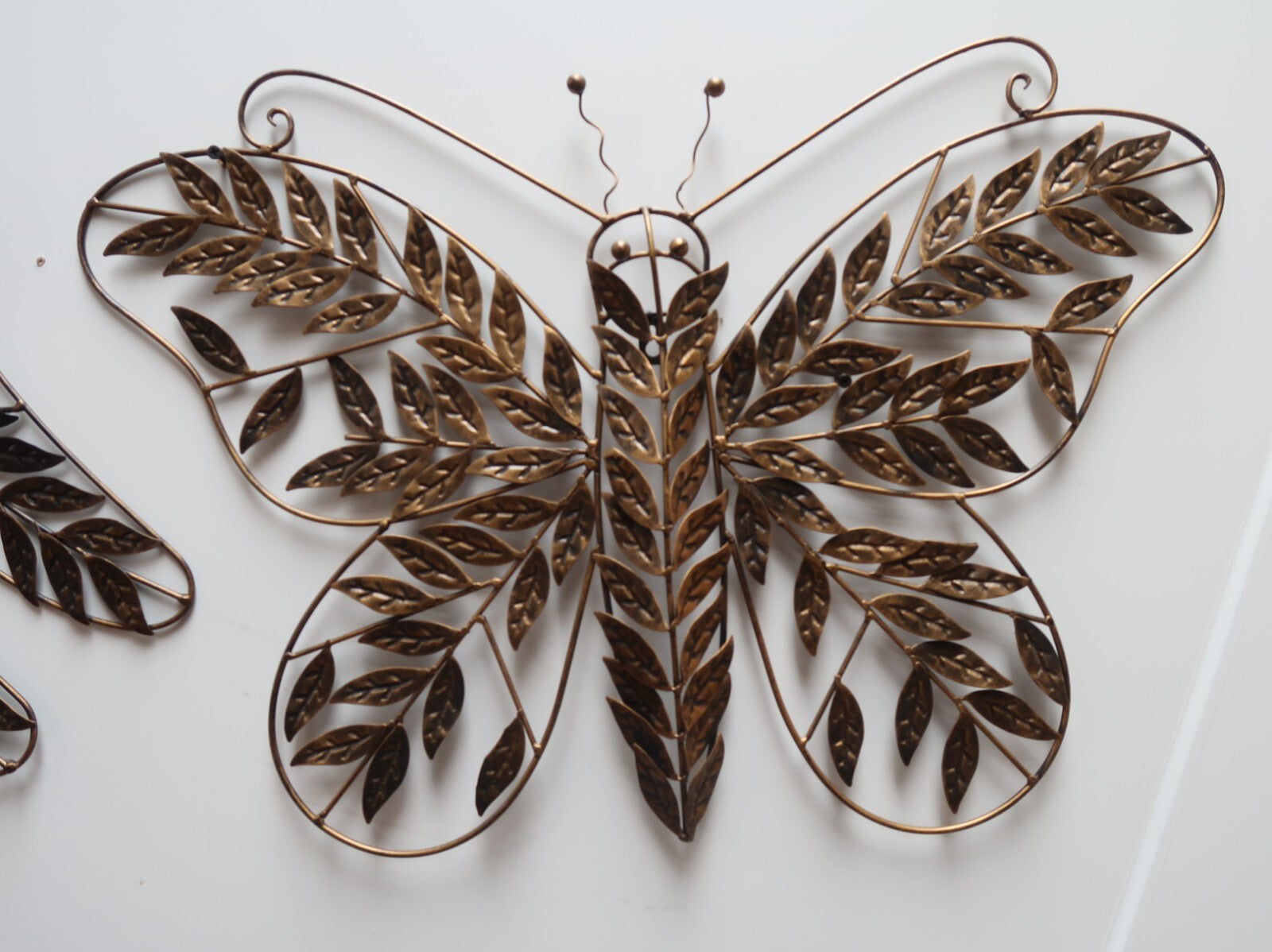 Set of 2 Metal Butterfly (W26" x H18") & Dragonfly (W29" x H19") Wall Art Decor